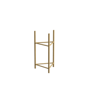 t.b.t. Jasny drewniany stojak na kwiaty, minimalistyczny design.