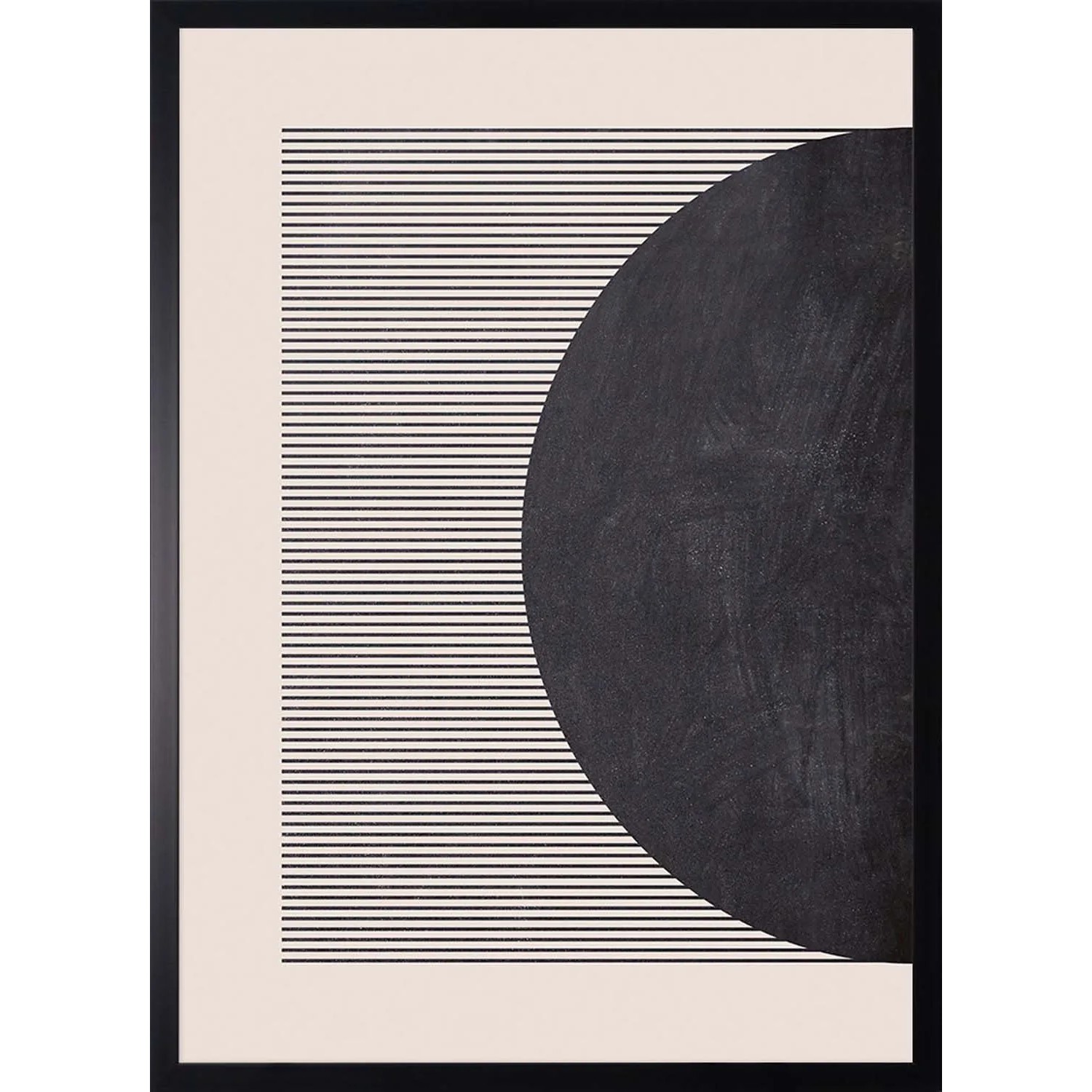ARS LONGA Obraz BLACK CIRCLE no.1 53 x 73 cm