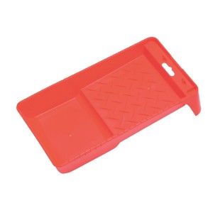 Czerwona kuweta malarska LUX Classic 15x27 cm z tworzywa sztucznego ze skrobakiem.