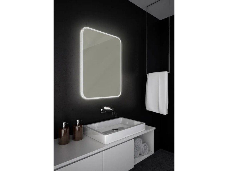 Dubiel Vitrum Lustro Senso z oświetleniem LED 50x70 cm