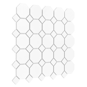 Mozaika Octagon white mini 29,5 x 29,5 cm
