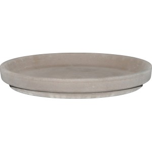 Okrągła podstawka z terakoty o wyglądzie bazaltu, Ø 14 cm. Idealna do doniczek i roślin.