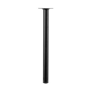 Czarna noga do stołu Hettich, Ø 30 mm, wysokość 400 mm, do mebli.