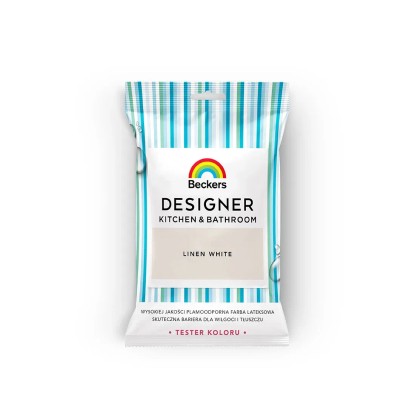 Tester farby Beckers Designer Kitchen&Bathroom Linen White 0,05 l