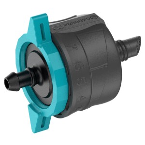 Gardena regulowany kroplownik końcowy do systemów Micro-Drip, do podlewania pojedynczych roślin.