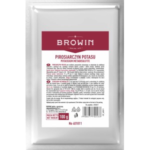 t.b.t. do winiarstwa i przetwórstwa. Pirosiarczyn potasu w torebce.