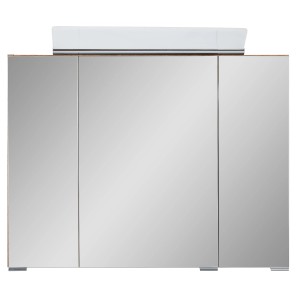 Szafka z lustrem t.b.t. z trzema drzwiami i oświetleniem.