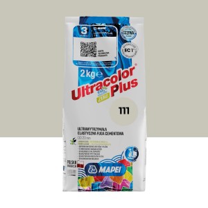 2kg worek fugi do płytek Ultracolor Plus, odcień 111, firmy Mapei.
