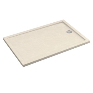 Brodzik prostokątny Schedpol Larix 80x100x4,5 cm kaszmir strukturalny