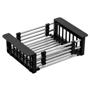 Miló Koszyk uniwersalny teleskopowy do zlewozmywaków czarny