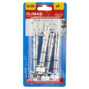 Kotwy Klimas 12x105 mm, 4 sztuki, do kołków, gwoździ, wkrętów.