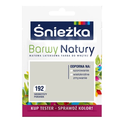 Tester farby Śnieżka Barwy Natury srebrzysty poranek 25 ml