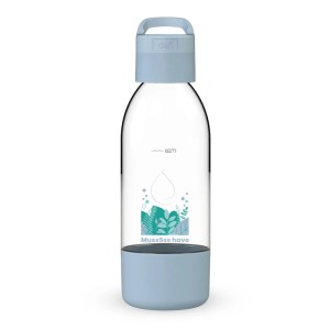 Dafi Butelka do saturatora PushAir Rośliny lazurowa z uchwytem - 0,5 l