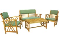 Komplet mebli wypoczynkowych ALFENAS akacja 4-częściowy