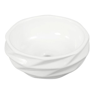Umywalka nablatowa KR01 biała fi 41 cm 15x41x41