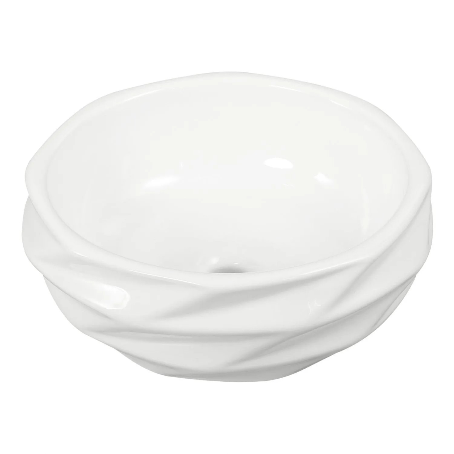 Umywalka nablatowa KR01 biała fi 41 cm 15x41x41
