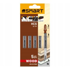 SMART365 Brzeszczot do wyrzynarki WOOD 10 TPI 75 mm - 5 szt.