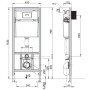 Roca Zestaw podtynkowy Ossa S czarny przycisk 112x45x52_3