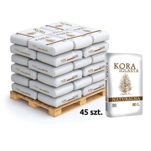 Paleta z 45 workami kory ogrodowej t.b.t. Idealna do aranżacji ogrodu.