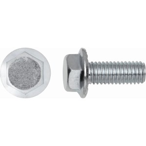 Śruby z łbem sześciokątnym kołnierzowym, 6 mm x 40 mm, stal, 8 sztuk, do blachy.