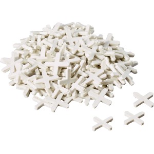 LUX Krzyżyki dystansowe do płytek 3 mm Classic, białe plastikowe, 150 sztuk