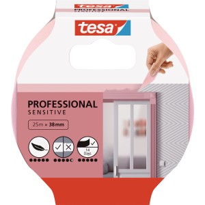 Tesa Taśma malarska Professional Sensitive, 25 m x 38 mm, do delikatnych powierzchni.