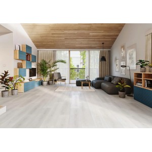 Jasny salon z paneli winylowych t.b.t..