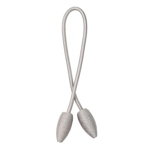 Srebrny podwiązek t.b.t. do karniszy, elastyczny i dekoracyjny.