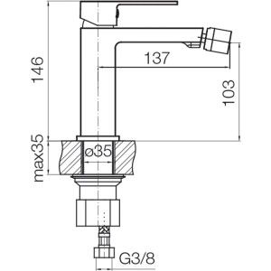 Valvex Bateria bidetowa Italy czarny