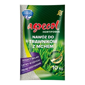 Nawóz do trawników Agrecol z mchem, worek 10 kg.