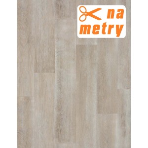 Jasna podłoga PCV z efektem drewna, dostępna na metry.