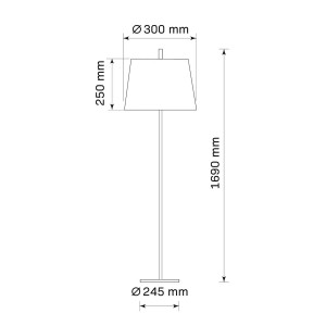 Goldlux Lampa podłogowa ELENA 1xE27 max. 20W biało-złota