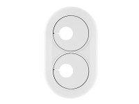 Rozeta podwójna, śr. 16 mm, kolor biały