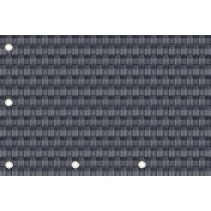 Ciemnoszara mata osłonowa t.b.t. na ogrodzenie z oczkami.