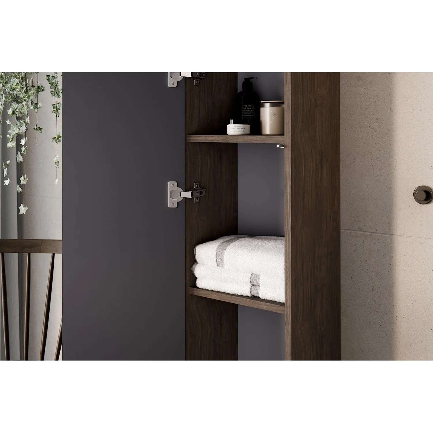 Slupek Terra orzech Villa 1D 140 cm 30x26x140_6