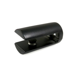 Czarny uchwyt t.b.t. do montażu na ścianie.