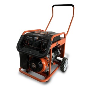 Agregat prądotwórczy Feider: Mobilny generator z kołami i uchwytem na budowę i do ogrodu.