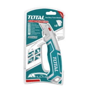 TOTAL Tools Nóż do tapet + zestaw 5 ostrzy 19 mm