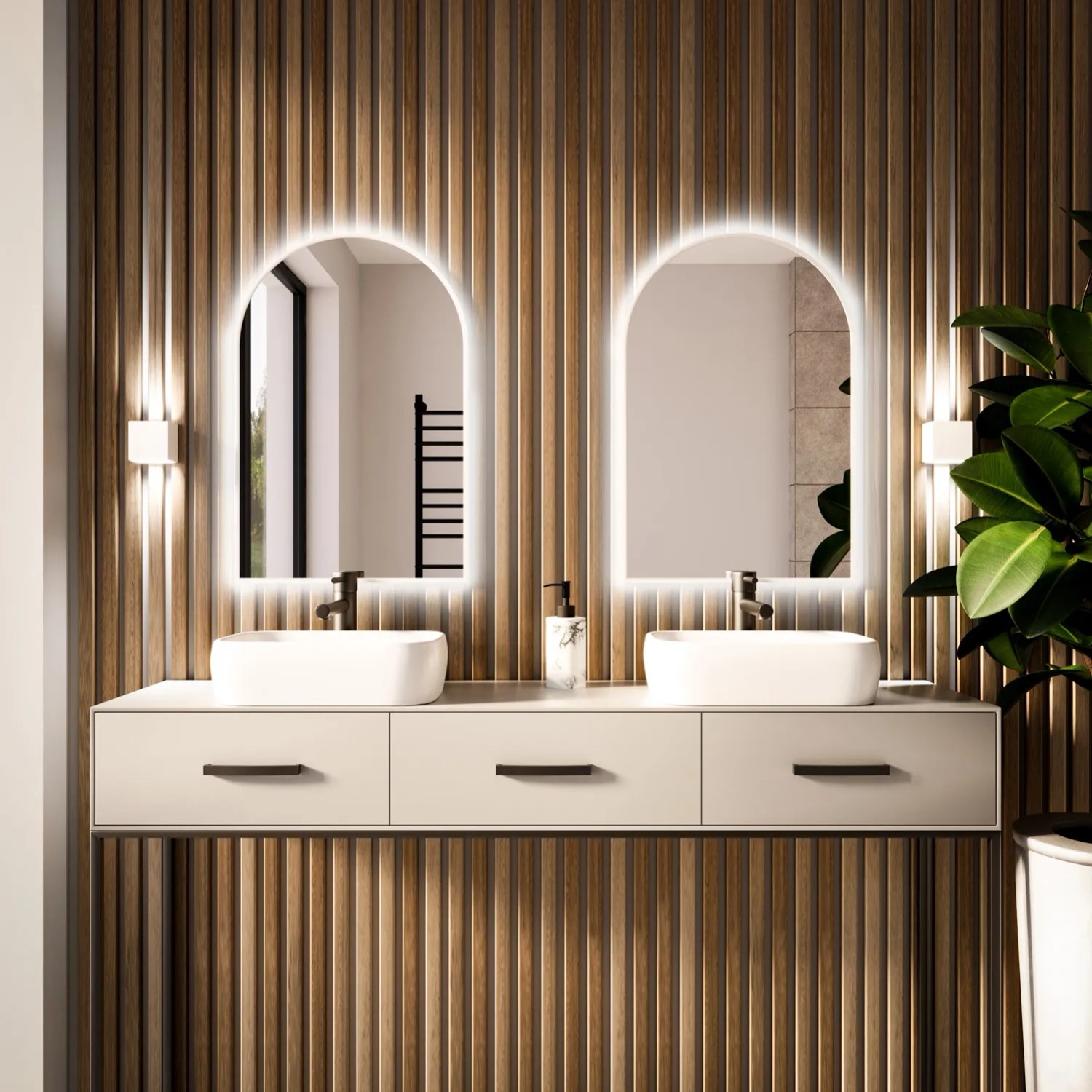 Lustro LED Pastille Cut Białe Neutralne 90x50_2