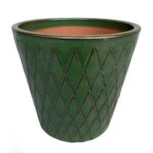 Doniczka Trento zielona - 26,5 cm