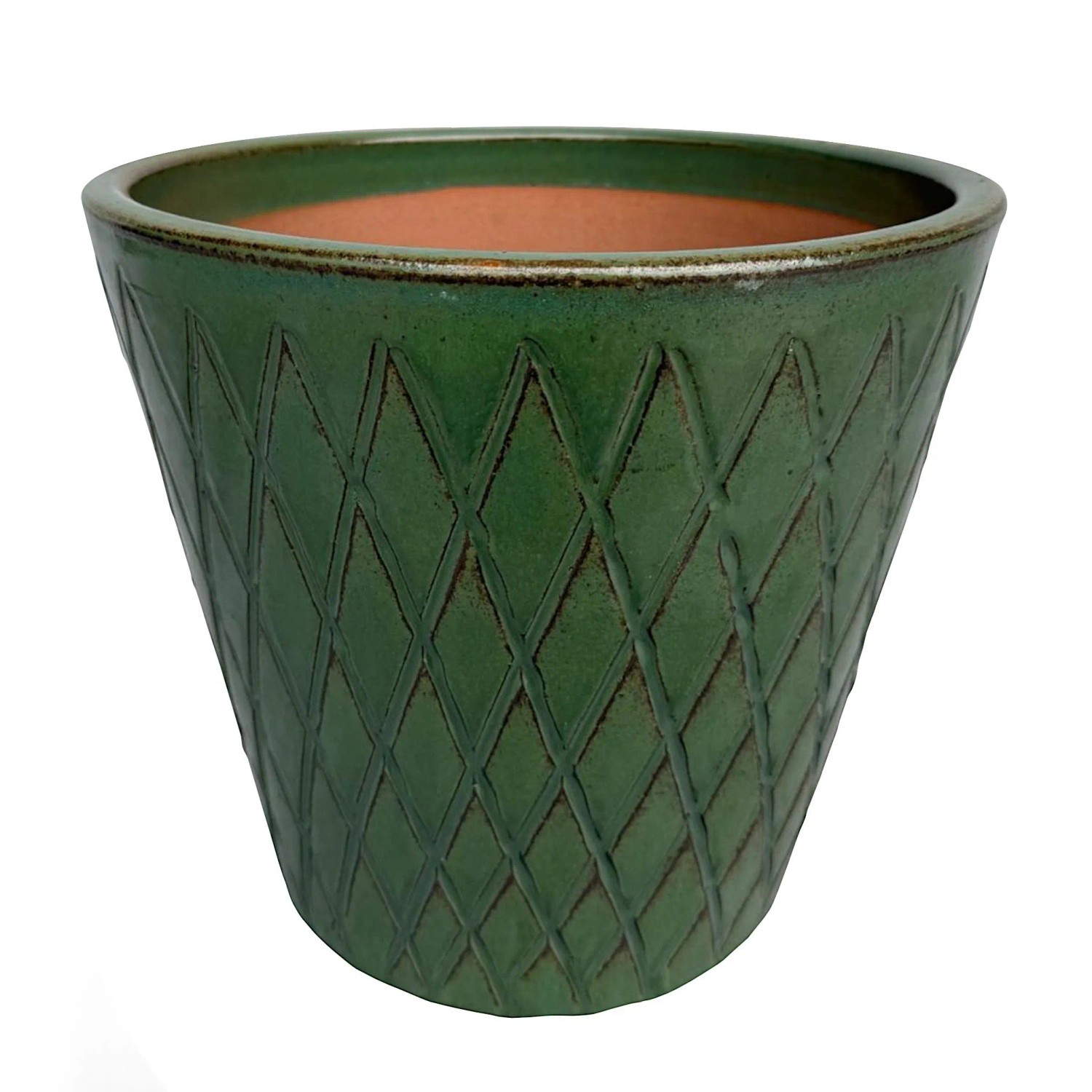 Doniczka Trento zielona - 21,5 cm