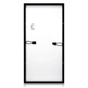 Tył modułu fotowoltaicznego t.b.t. ze złączami.