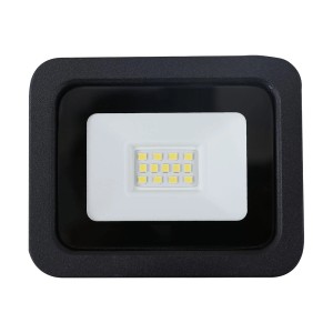 Czarny reflektor LED t.b.t. do użytku zewnętrznego.