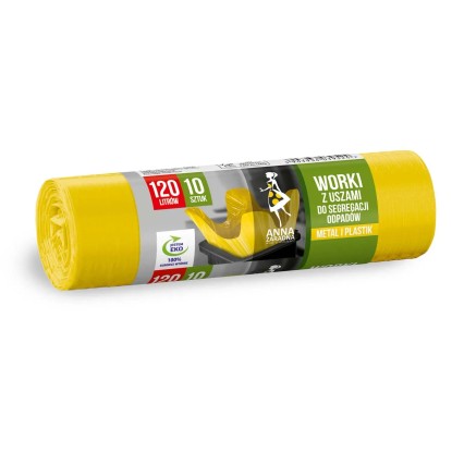 Anna Zaradna Worki do segregacji plastiku/metalu 120 l 10 sztuk
