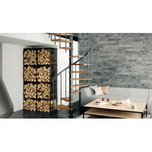 Dolle Schody spiralne Montreal 120 buk olejowany antracyt max.H282