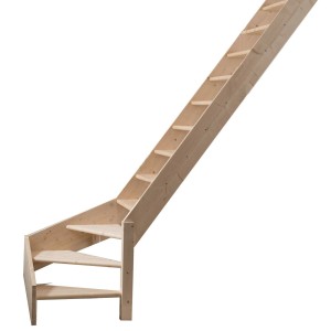 Drewniane schody wewnętrzne, surowe, do samodzielnego montażu.