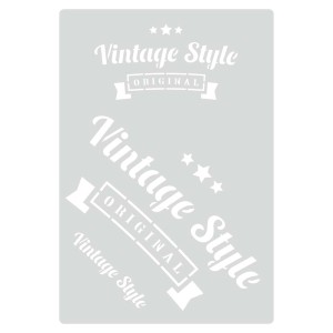 t.b.t. szablon ścienny z napisem w stylu vintage do kreatywnej aranżacji ścian.