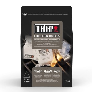 Weber Podpałka w kostkach, 22 sztuki, do bezpiecznego i szybkiego rozpalania grilli węglowych.