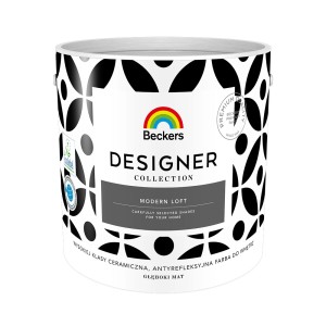 Wiadro z farbą Beckers, Designer Collection, Modern Loft. Kolorowe farby do ścian.