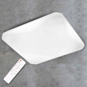 Biała lampa sufitowa LED Plafony z pilotem.